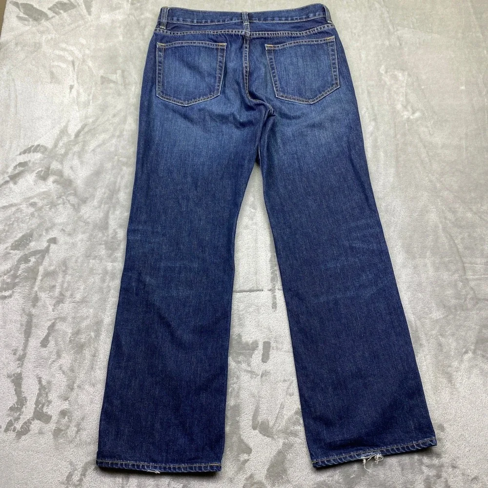 J.‎ Crew Bootcut Dark Wash Denim Jeans Mens Cotton Sz 32 Grunge Western Retro